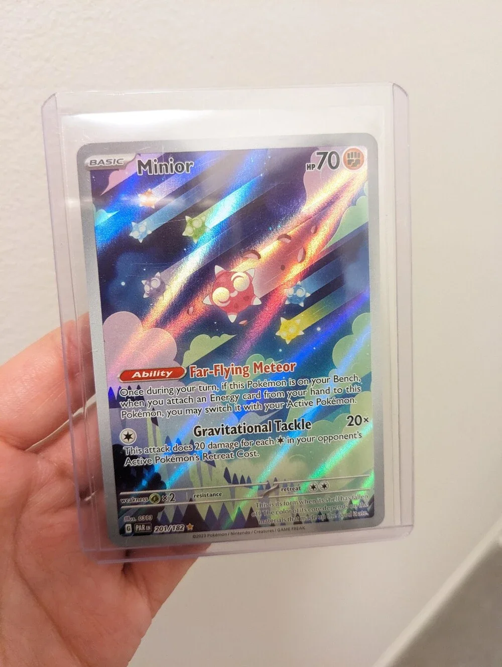 pokemon minior card (201/182) or any other effects on your opponents Active Pokemon. Minior 83/168 SM Celestial Storm